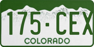 CO license plate 175CEX