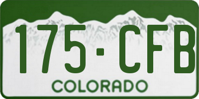 CO license plate 175CFB