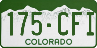 CO license plate 175CFI