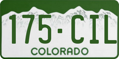 CO license plate 175CIL