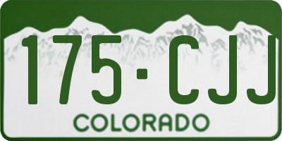 CO license plate 175CJJ