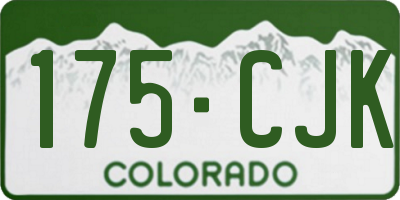 CO license plate 175CJK