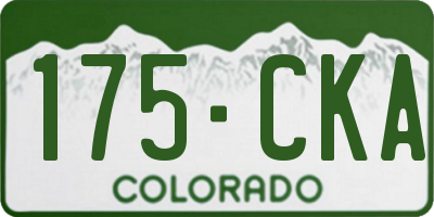 CO license plate 175CKA