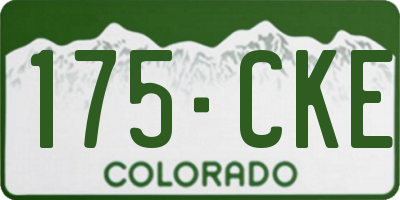 CO license plate 175CKE