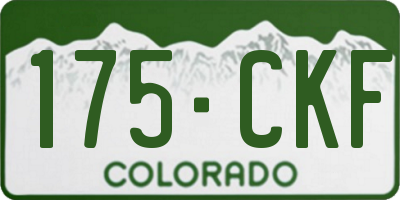 CO license plate 175CKF