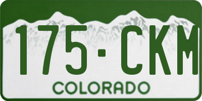 CO license plate 175CKM