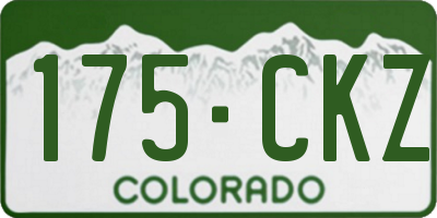 CO license plate 175CKZ