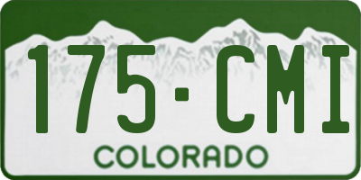 CO license plate 175CMI