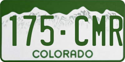 CO license plate 175CMR