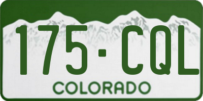 CO license plate 175CQL