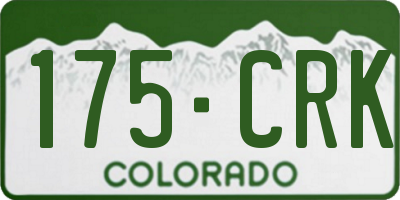 CO license plate 175CRK