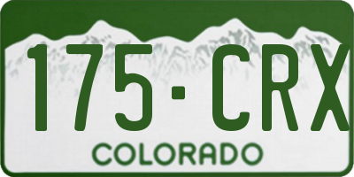 CO license plate 175CRX