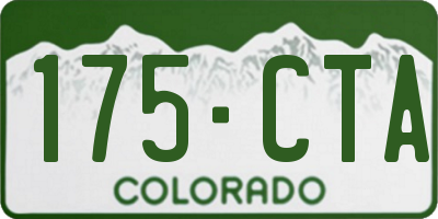 CO license plate 175CTA