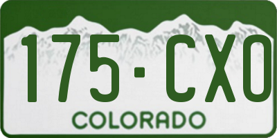 CO license plate 175CXO