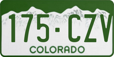 CO license plate 175CZV