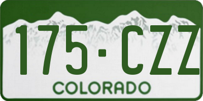 CO license plate 175CZZ