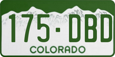 CO license plate 175DBD
