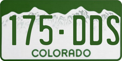 CO license plate 175DDS
