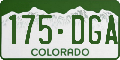 CO license plate 175DGA