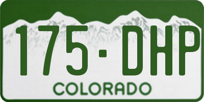 CO license plate 175DHP