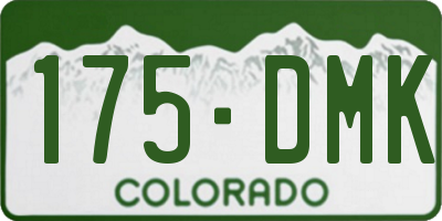 CO license plate 175DMK