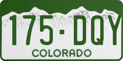 CO license plate 175DQY
