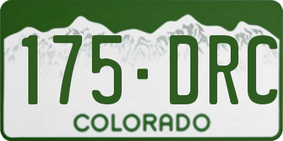 CO license plate 175DRC
