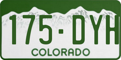 CO license plate 175DYH