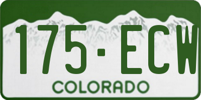 CO license plate 175ECW