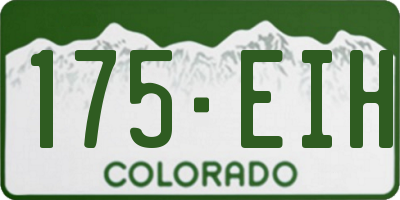 CO license plate 175EIH