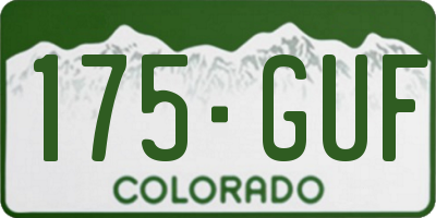 CO license plate 175GUF