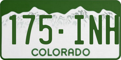 CO license plate 175INH