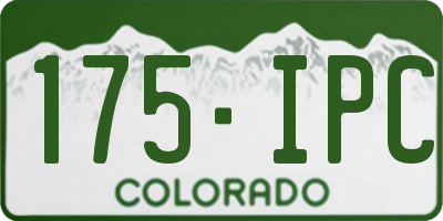 CO license plate 175IPC