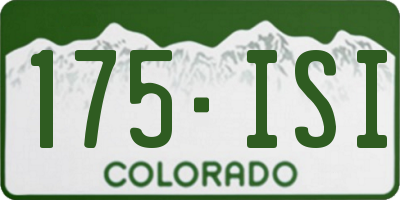 CO license plate 175ISI