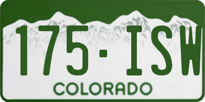 CO license plate 175ISW