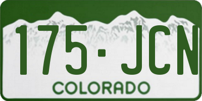 CO license plate 175JCN