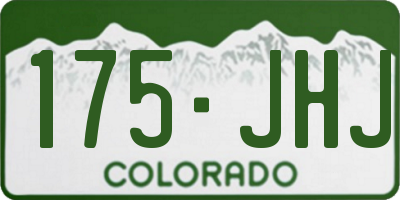CO license plate 175JHJ