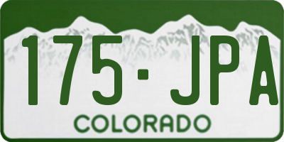 CO license plate 175JPA
