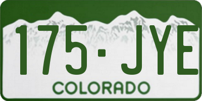 CO license plate 175JYE