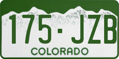CO license plate 175JZB