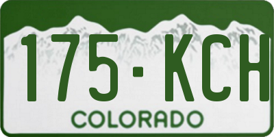 CO license plate 175KCH