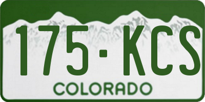 CO license plate 175KCS