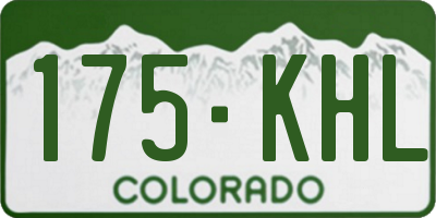 CO license plate 175KHL