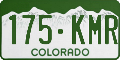 CO license plate 175KMR