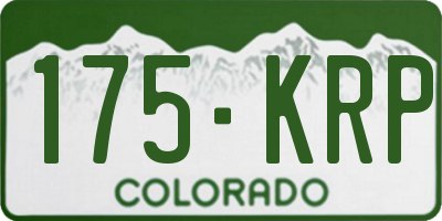 CO license plate 175KRP