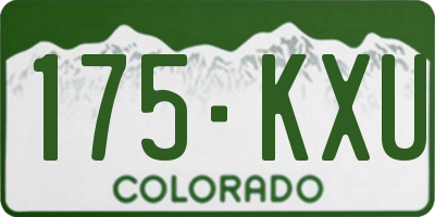 CO license plate 175KXU