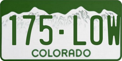 CO license plate 175LOW
