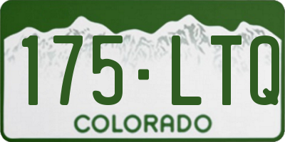 CO license plate 175LTQ