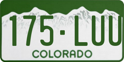 CO license plate 175LUU