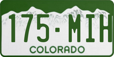 CO license plate 175MIH